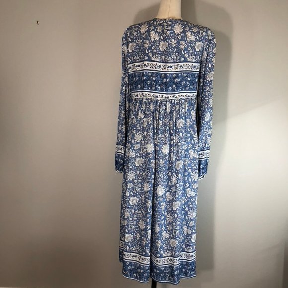 R. Vivomos Maxi Dress with blue Ditzy Floral Motif - Picture 5 of 8